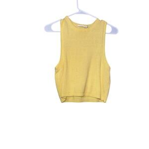 Double Zero Yellow Terry Cloth Sweater Vest